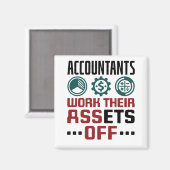 会計士はCPAから資産を取り除く会計 マグネット (正面/裏面)