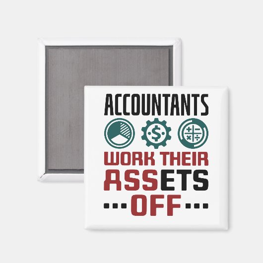 会計士はCPAから資産を取り除く会計 マグネット (正面/裏面)