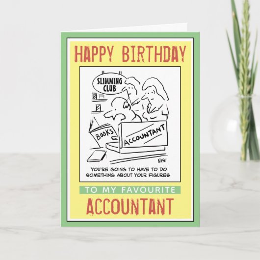 会計士へのハッピーバースデー カード (正面)