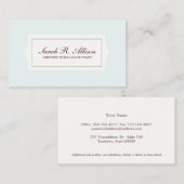 会計士エレガントプラークスタイルライトブルー 名刺 (正面/裏面)