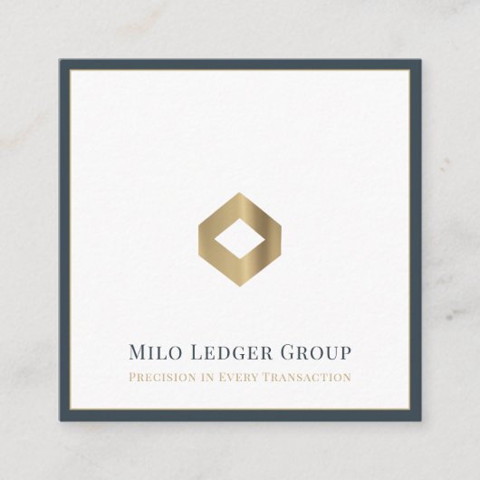 会計士エレガントCPA税コンサルタント スクエア名刺 (正面)