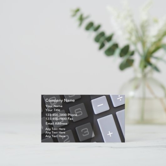 会計士カッコいいテーマ名刺 名刺 (スタンド正面)