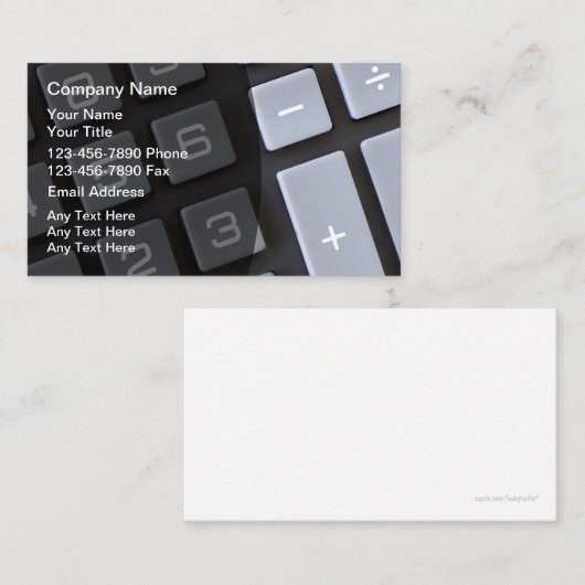 会計士カッコいいテーマ名刺 名刺 (正面/裏面)