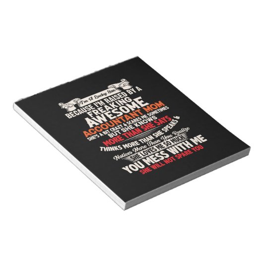 会計士ギフト |会計士素晴らしの母 ノートパッド (アングル)