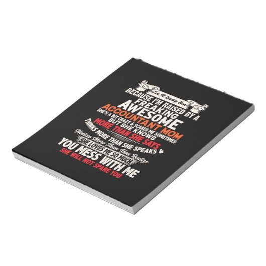 会計士ギフト |会計士素晴らしの母 ノートパッド (回転)