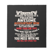 会計士ギフト |会計士素晴らしの母 ノートパッド (正面)