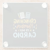 会計士クランチング番号は私の心臓病 ガラスコースター (裏面)