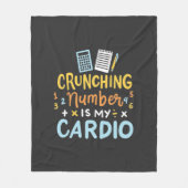 会計士クランチング番号は私の心臓病 フリースブランケット (正面)
