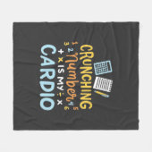 会計士クランチング番号は私の心臓病 フリースブランケット (正面(横))