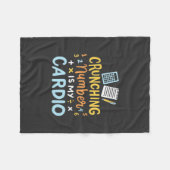 会計士クランチング番号は私の心臓病 フリースブランケット (正面(横))