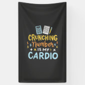 会計士クランチング番号は私の心臓病 横断幕 (縦)