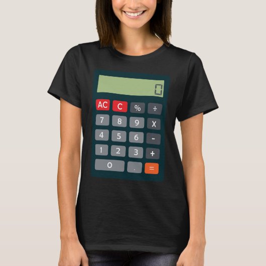 会計士コスチューム衣装Math Calculator Tシャツ (正面)