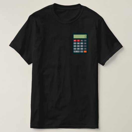 会計士コスチューム衣装Math Calculator Tシャツ (デザイン正面)