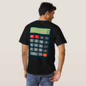 会計士コスチューム衣装Math Calculator Tシャツ (裏面フル)