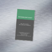 会計士シーグリーングレイぽっちゃり名刺 マグネット名刺 (インサイチュ)