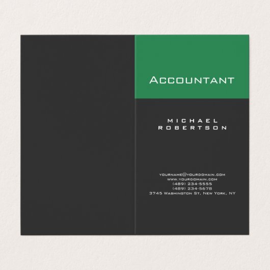 会計士シーグリーングレイぽっちゃり名刺 名刺 (外部フラット)