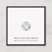 会計士スタイリッシュCPA税コンサルタント スクエア名刺 (正面)