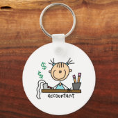 会計士スティック図 キーホルダー (正面)
