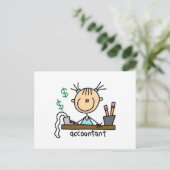 会計士スティック図 ポストカード (スタンド正面)