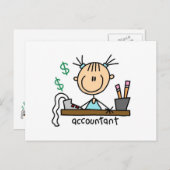 会計士スティック図 ポストカード (正面/裏面)