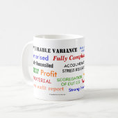 会計士ストレスレリバーストレスレリーフ、 浮き彫りギフト コーヒーマグカップ (正面左)