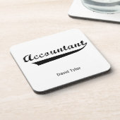 会計士スポーツスタイル文字 コースター (左側)
