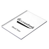 会計士スポーツスタイル文字 ノートブック (左側)