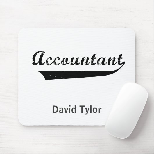 会計士スポーツスタイル文字 マウスパッド (マウス)