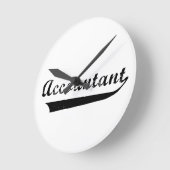 会計士スポーツスタイル文字 ラウンド壁時計 (傾斜)