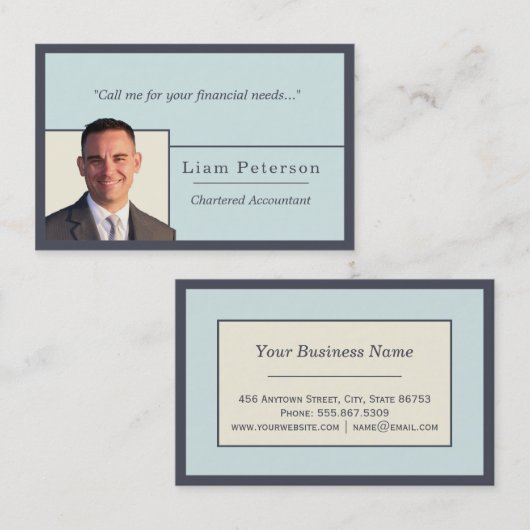 会計士トレンディーインディゴ 名刺 (正面/裏面)