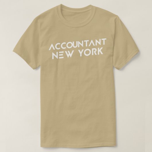 会計士ニューヨークホワイト Tシャツ (デザイン正面)