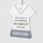 会計士パーソナライズされた計おもしろい素晴らし理士 オーナメント (正面)