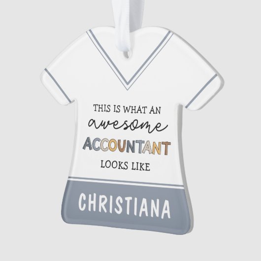 会計士パーソナライズされた計おもしろい素晴らし理士 オーナメント (正面)
