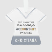 会計士パーソナライズされた計おもしろい素晴らし理士 オーナメント (裏面)