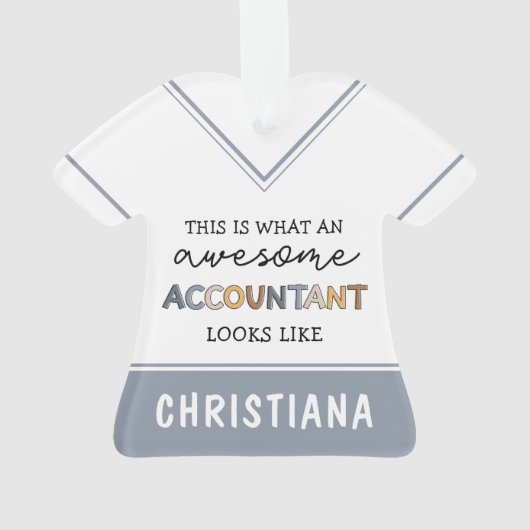 会計士パーソナライズされた計おもしろい素晴らし理士 オーナメント (裏面)