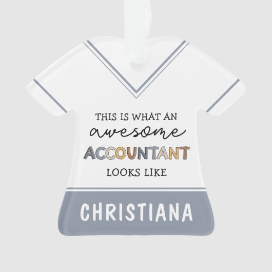 会計士パーソナライズされた計おもしろい素晴らし理士 オーナメント (正面)