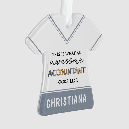 会計士パーソナライズされた計おもしろい素晴らし理士 オーナメント (正面)