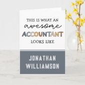 会計士パーソナライズされた計おもしろい素晴らし理士 カード (黄色い花)