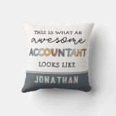 会計士パーソナライズされた計おもしろい素晴らし理士 クッション (裏面)
