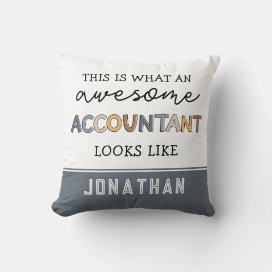 会計士パーソナライズされた計おもしろい素晴らし理士 クッション (正面)