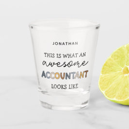 会計士パーソナライズされた計おもしろい素晴らし理士 ショットグラス