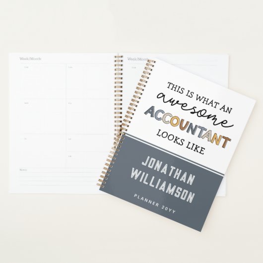 会計士パーソナライズされた計おもしろい素晴らし理士 プランナー手帳 (ディスプレー)