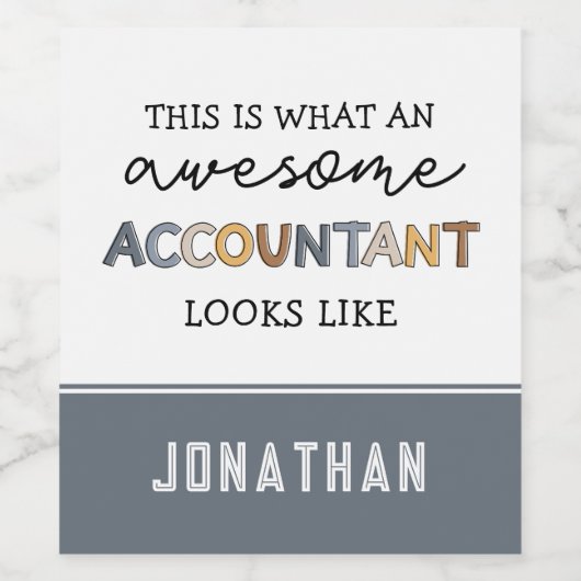 会計士パーソナライズされた計おもしろい素晴らし理士 ワインラベル (シングルラベル)