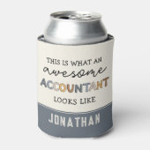 会計士パーソナライズされた計おもしろい素晴らし理士 缶クーラー (缶正面)