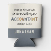 会計士パーソナライズされた計おもしろい素晴らし理士 缶クーラー (正面)