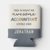 会計士パーソナライズされた計おもしろい素晴らし理士 缶クーラー (裏面)