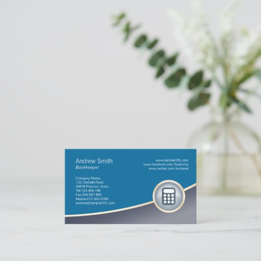 会計士ブックキーパー計算機 名刺 (スタンド正面)
