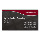 会計士モダン マグネット名刺 (正面)