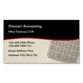 会計士ユニークモダン マグネット名刺 (正面)