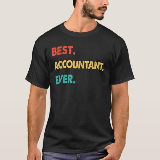 会計士レトロ最高の会計士 Tシャツ (正面)
